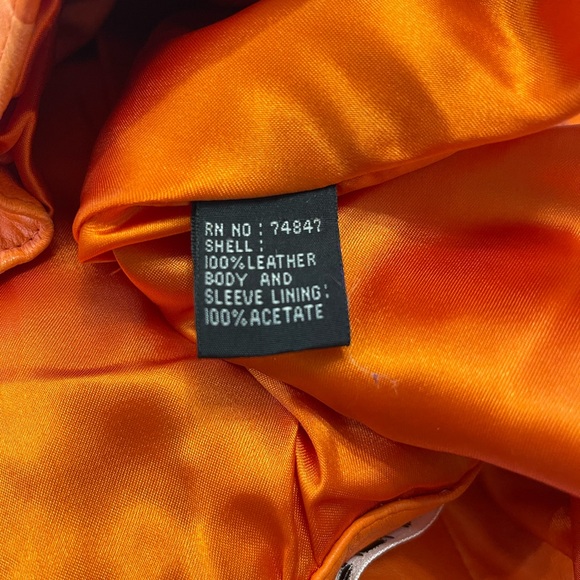 Vintage Andrew Marc orange leather jacket - Picture 5 of 7